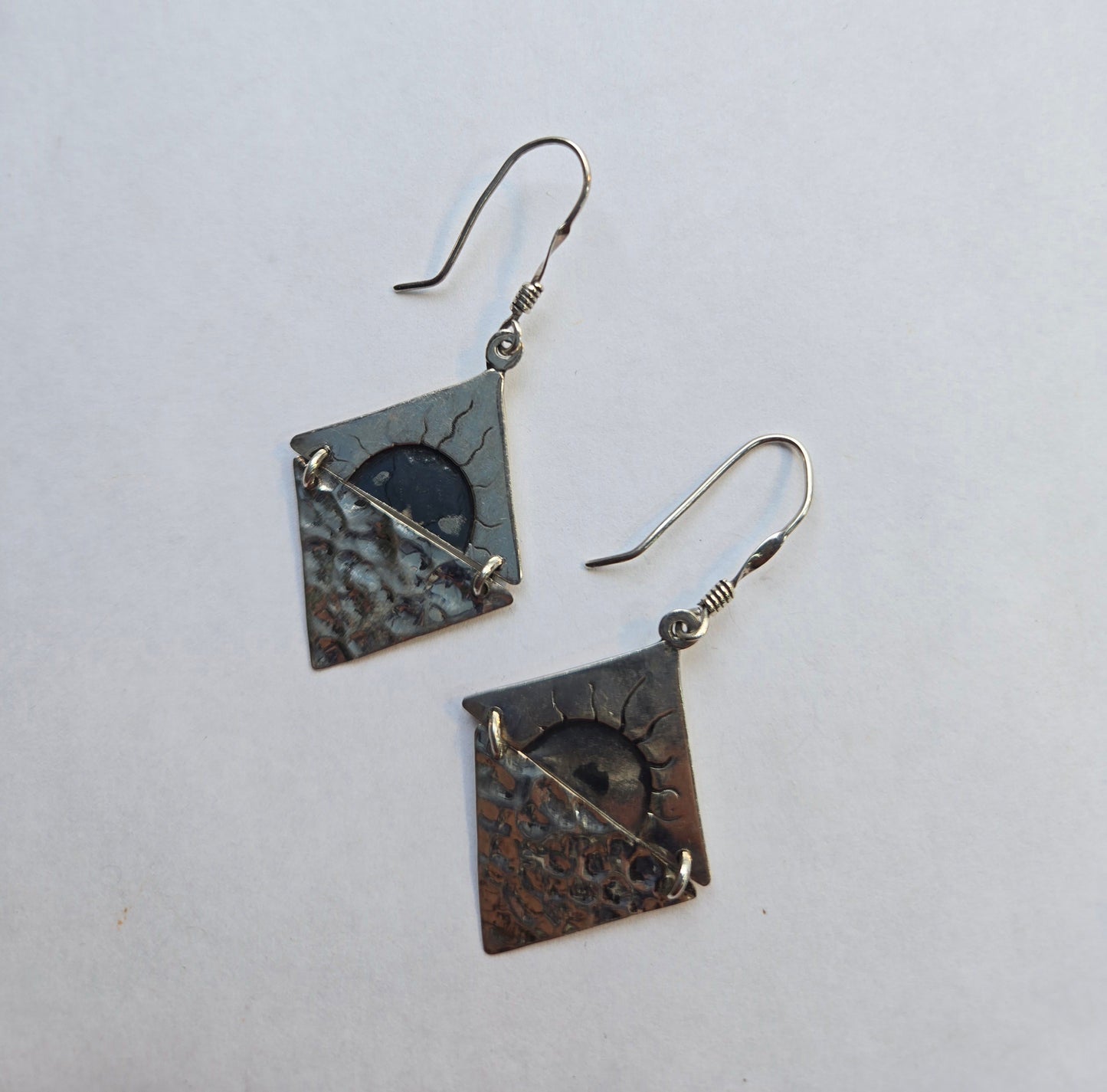 Silver statement earrings