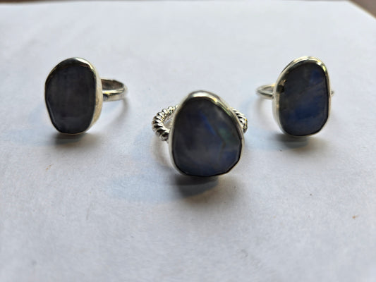 Moonstone rings