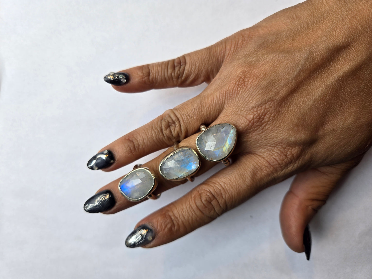 Moonstone rings