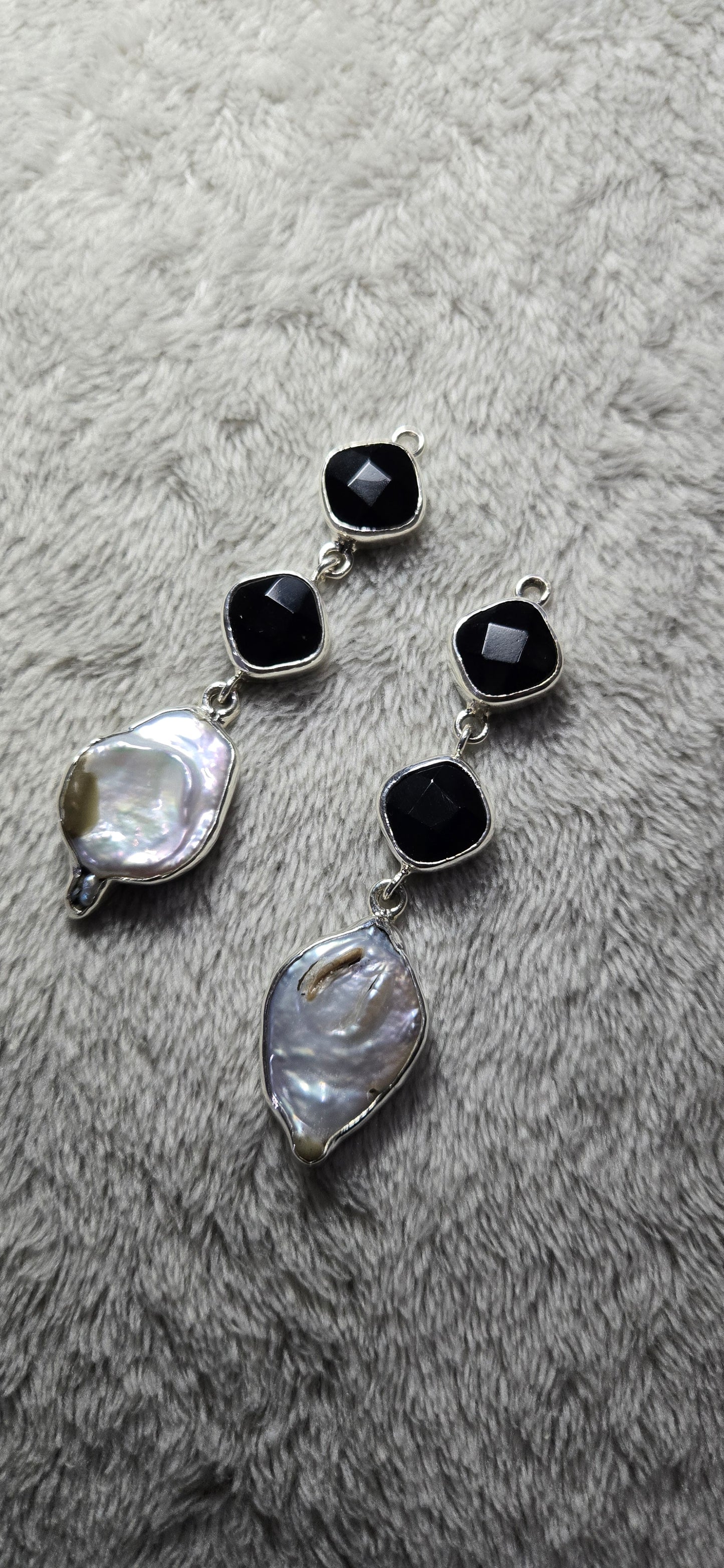 Three stone earrings