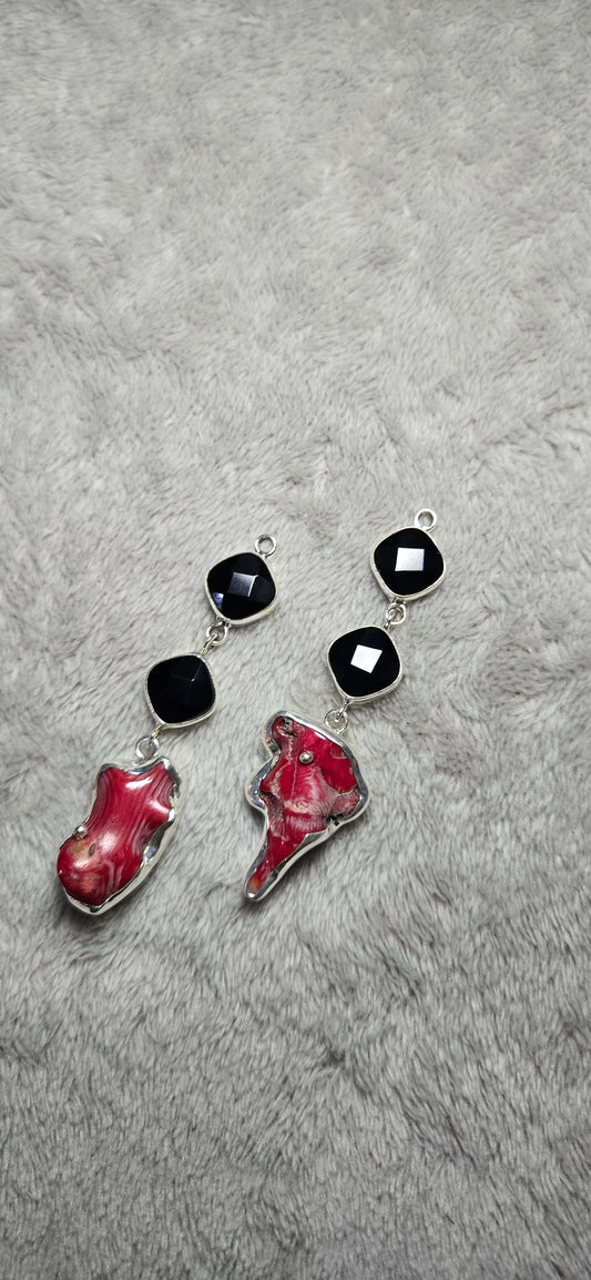 Three stone earrings