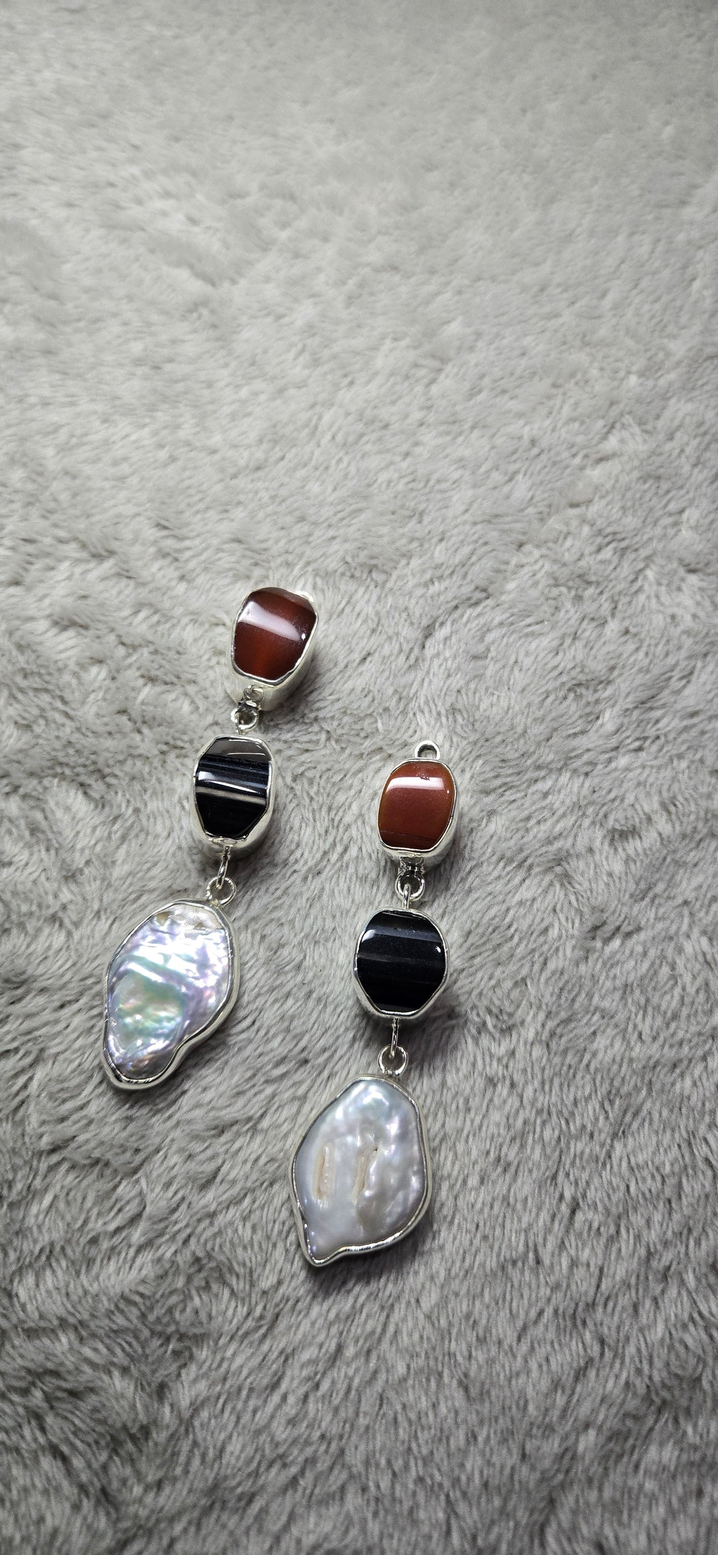 Three stone earrings