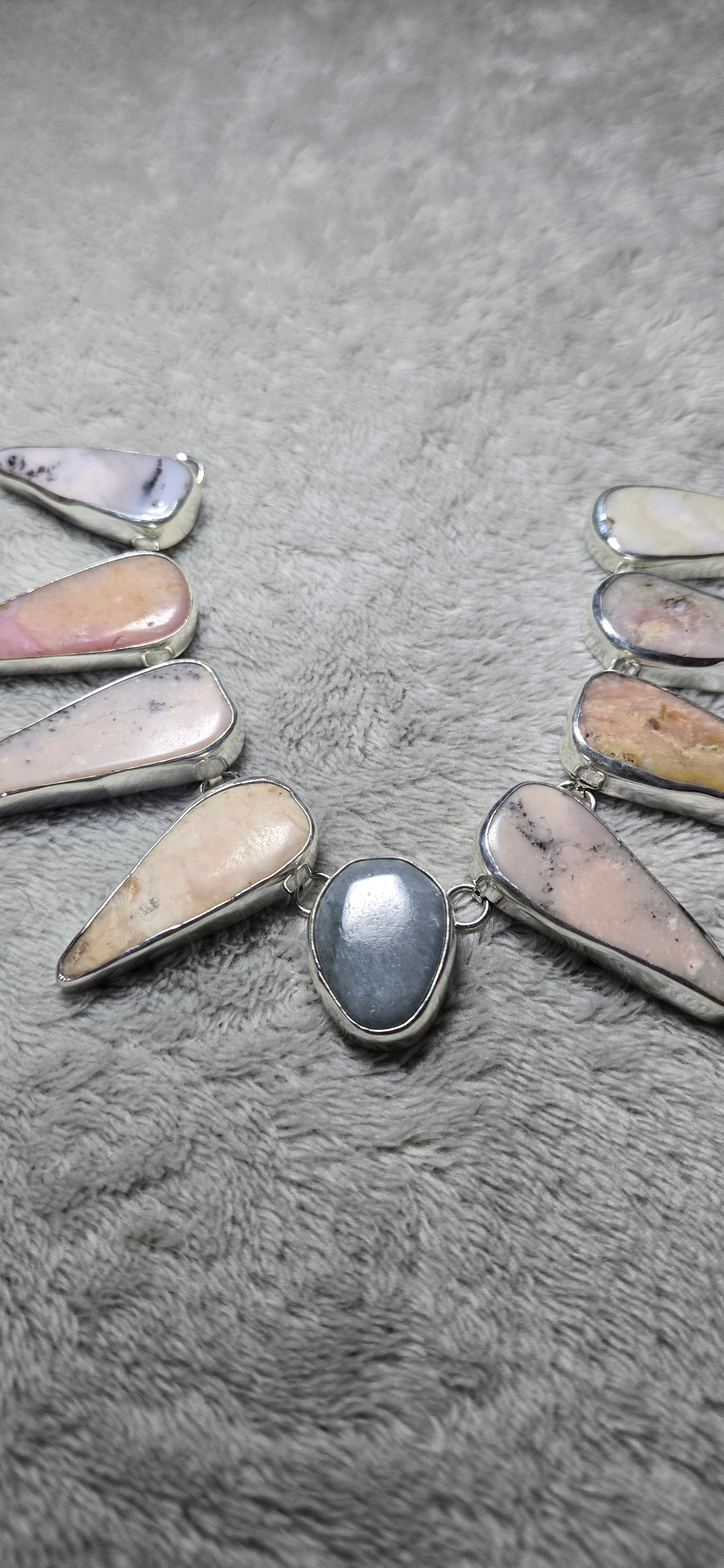 Jade shield necklace