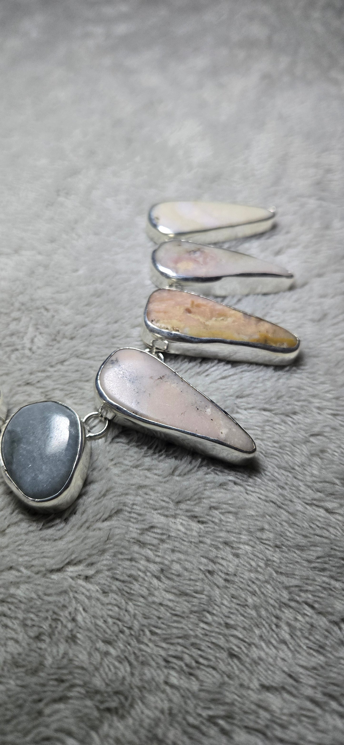 Jade shield necklace