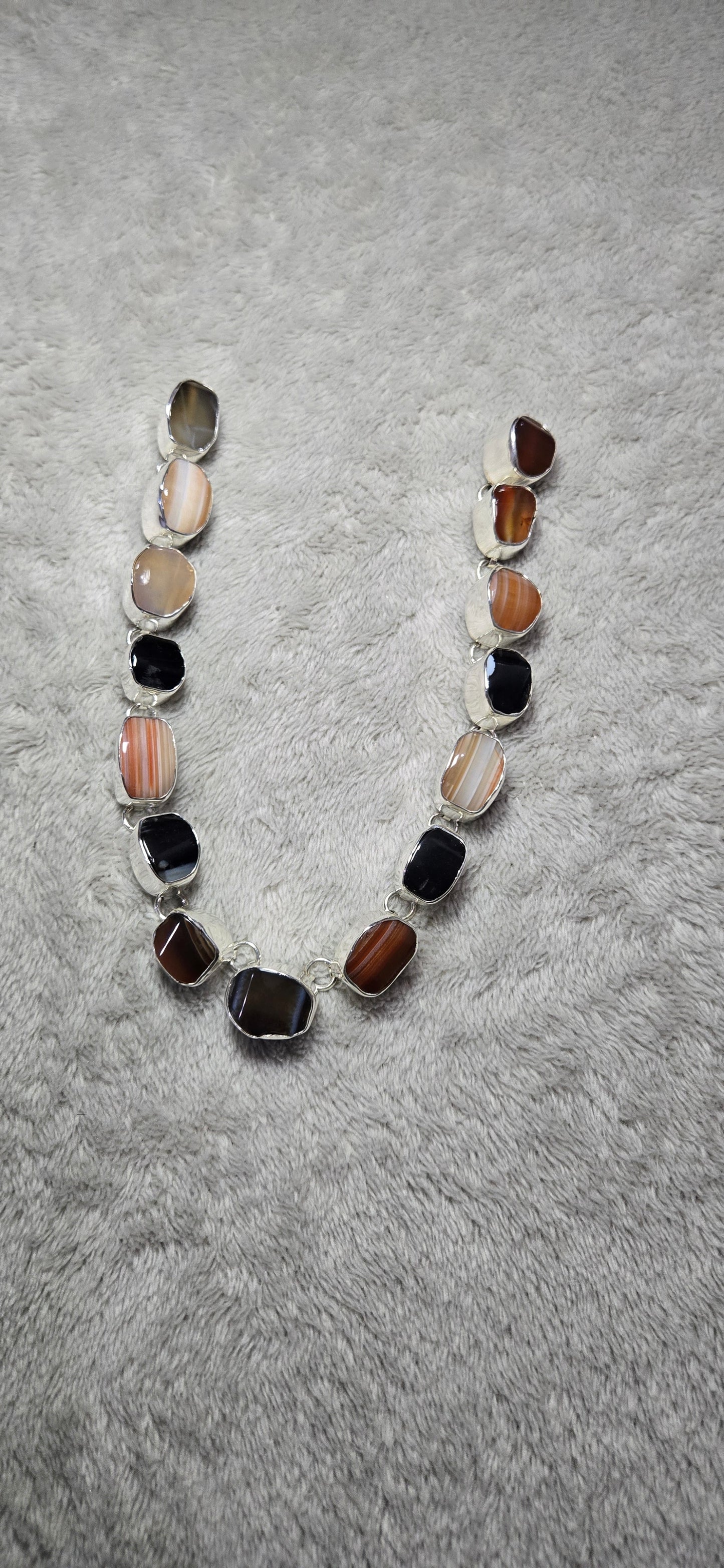 Carnelian Onyx hombré necklace
