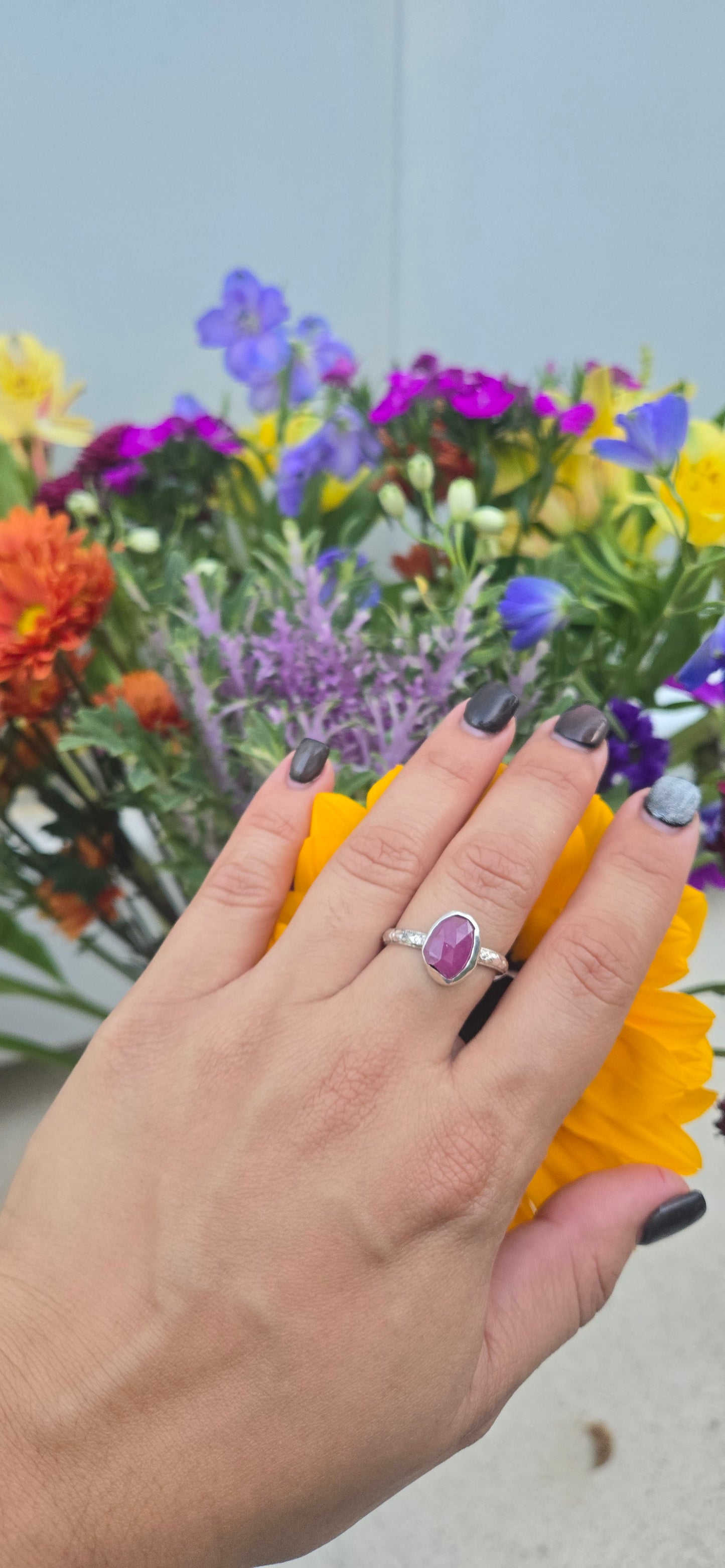 Pink sapphire size 9.5