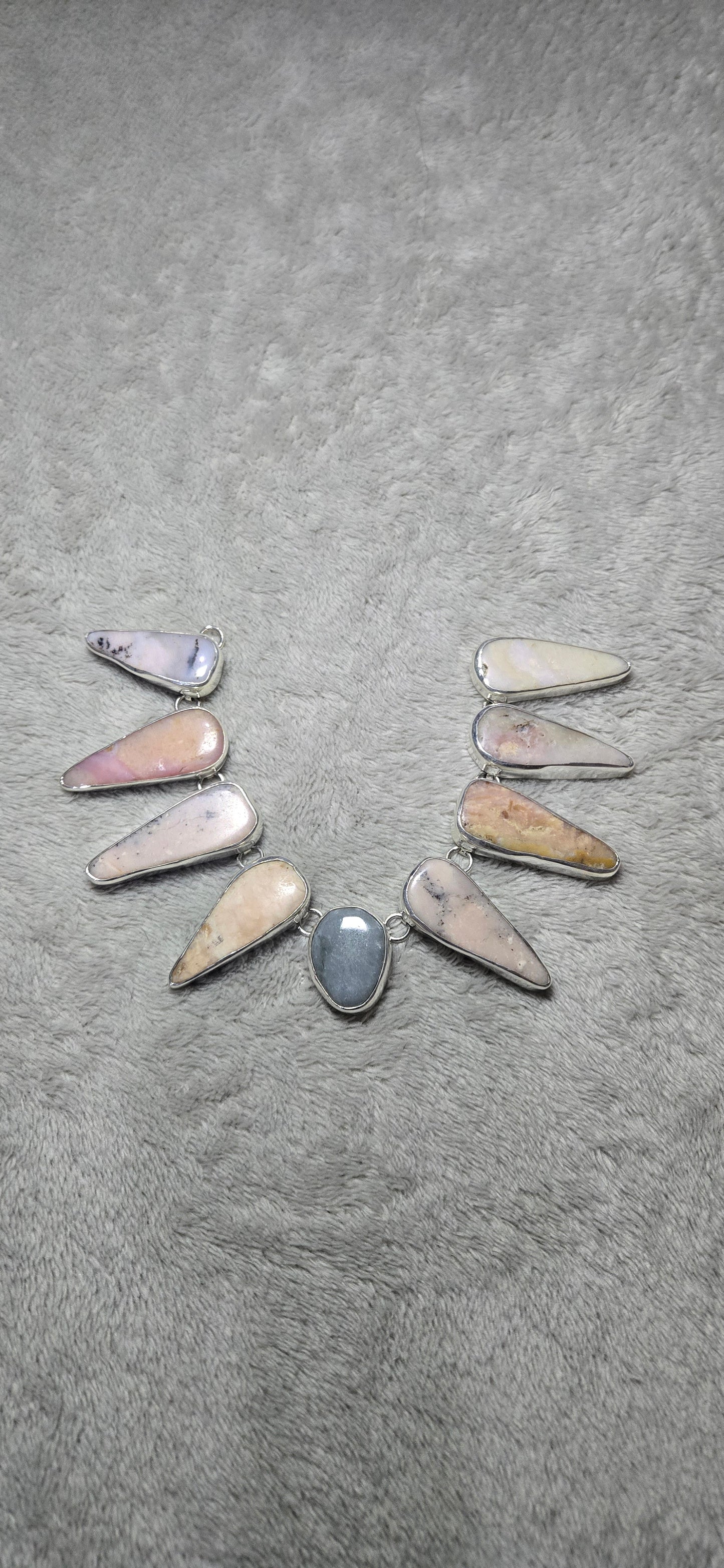 Jade shield necklace