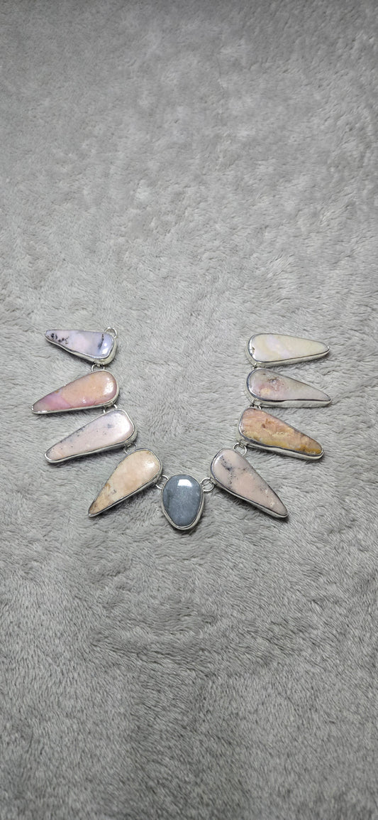 Jade shield necklace