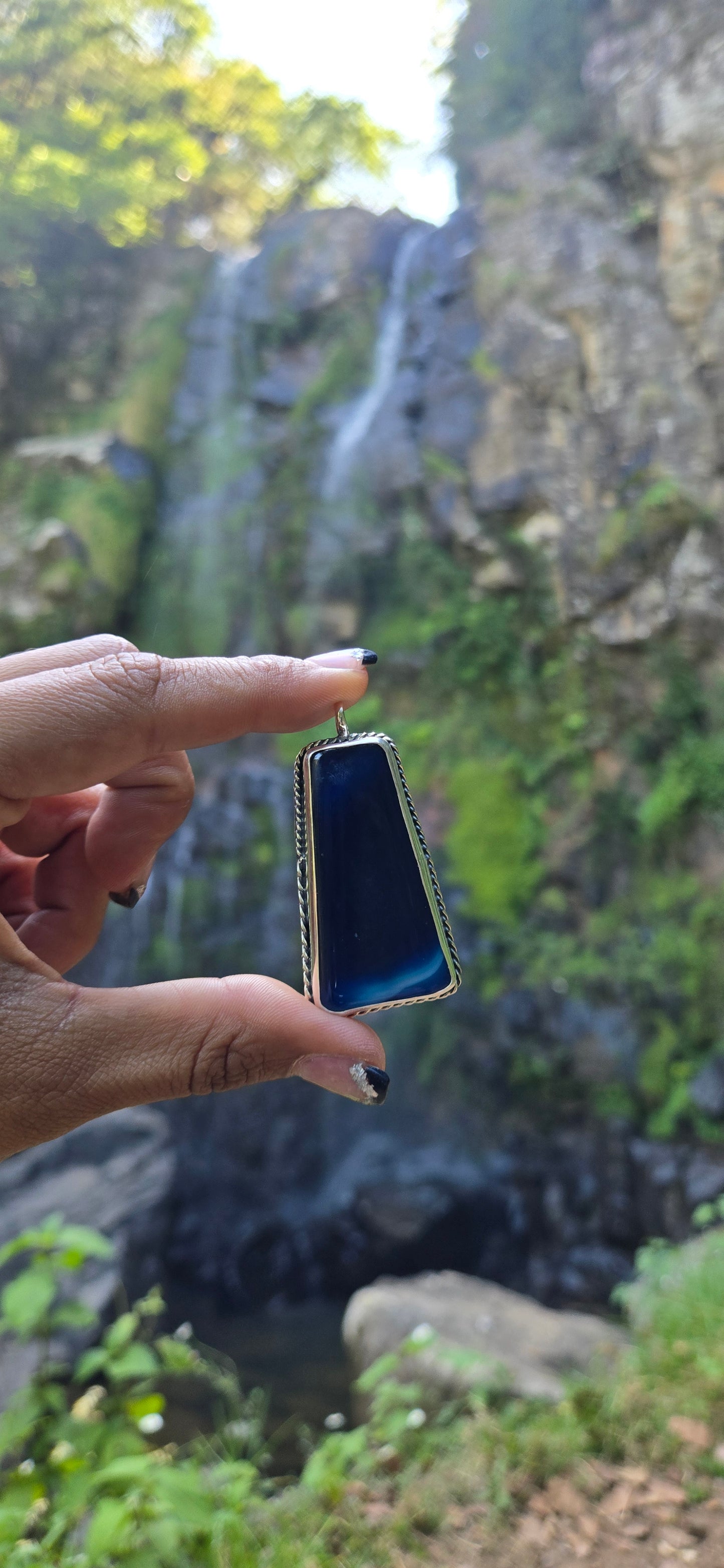 Blue Agate pendant